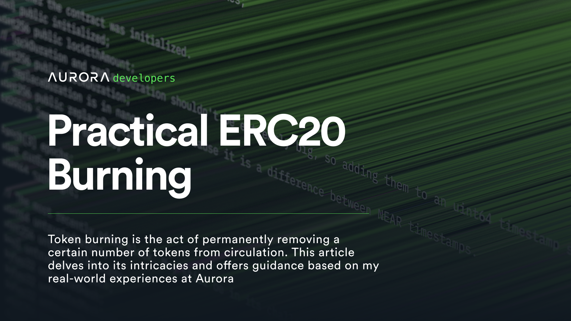 Practical ERC20 Burning | Aurora Documentation